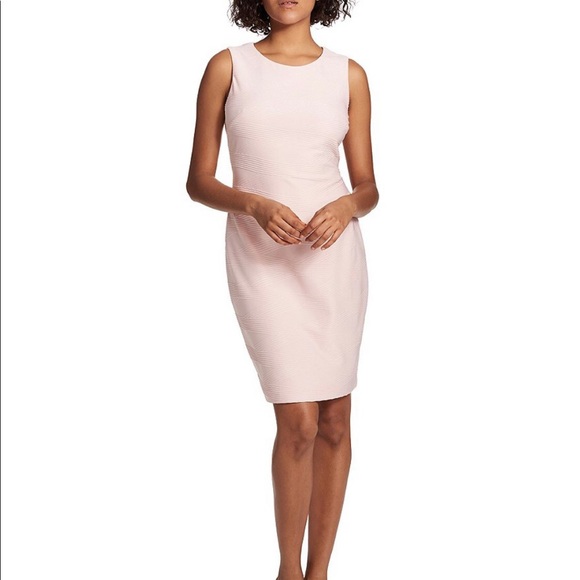 Tommy Hilfiger | Dresses | Tommy Hilfiger Womens Light Pink Sleeveless  Textured Sheath Dress Size 8 | Poshmark